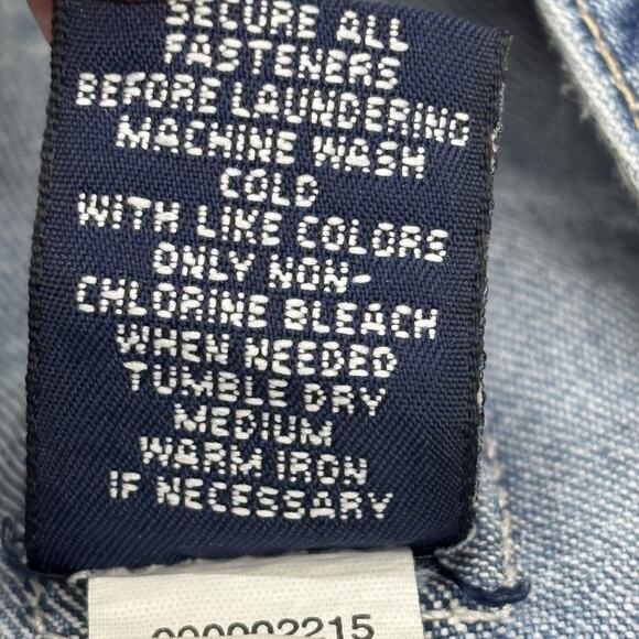 Vintage 2001 GAP Large Short Overalls Baggy Denim Blue Carpenter Shortalls Y2K - Picture 8 of 11